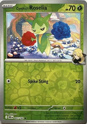 Cynthia's Roselia Reverse Holo Common SV10: Destined Rivals 007/182 NM