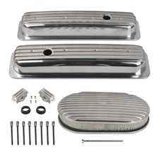 Short Valve Cover w/ 15" Air Cleaner Kit for 1987-1997 SB Chevy 350 400