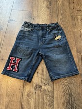 Tommy Hilfiger Boys Vintage Denim Shorts Size 12 Blue Y2K Grunge Urban