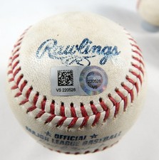 2023 Phillies Nationals Game Used Baseball Luis Ortiz Ildemaro Vargas Single