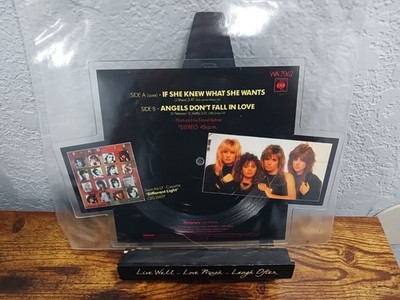 Bangles, If She Knew What She Wants, UK WA 7062 Shape Single, 7'' 1986 RARE