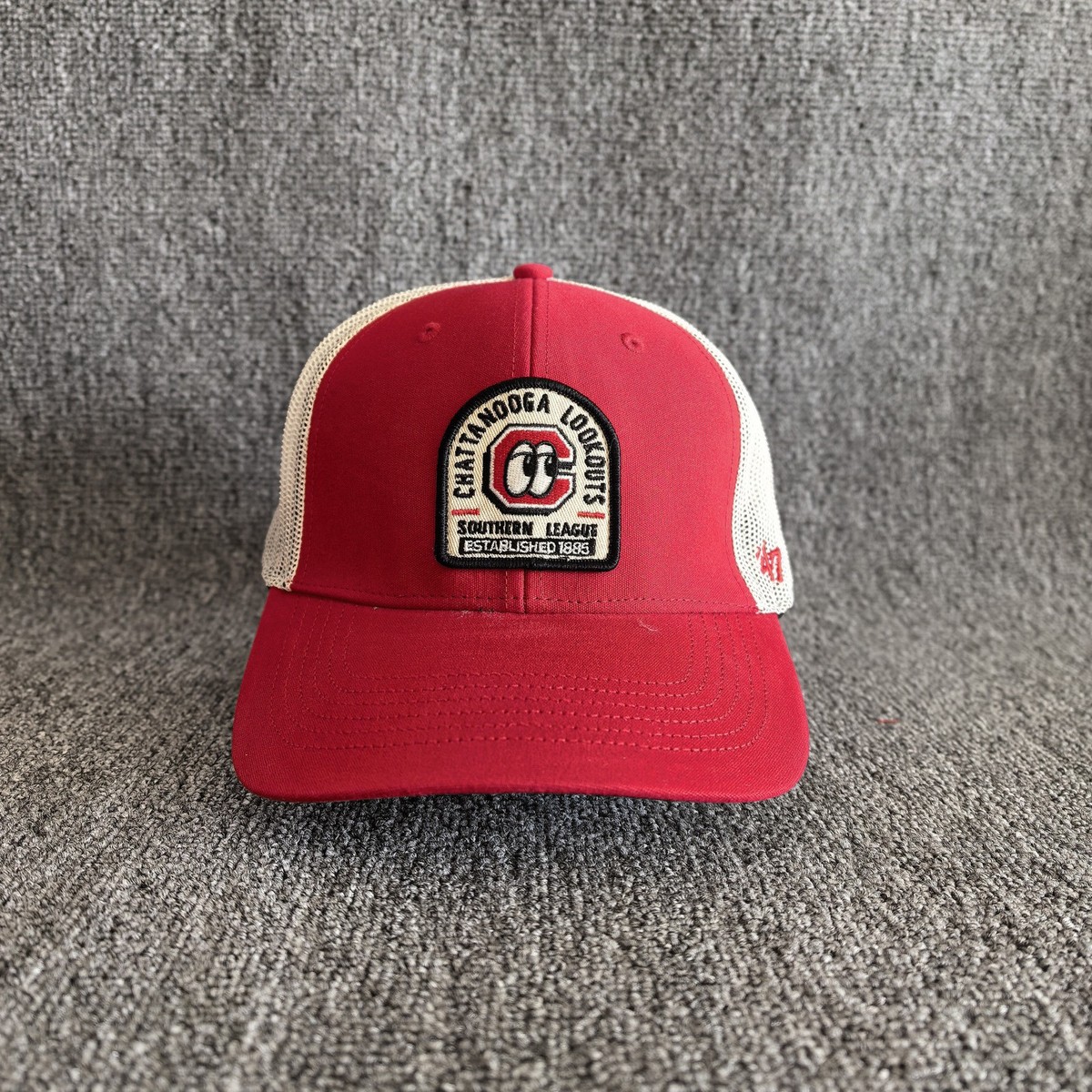 47 Brand Chattanooga Lookouts Snapback Trucker Hat Red White Baseball Cap