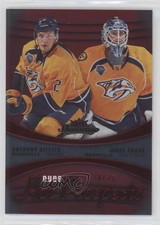 2015-16 Upper Deck Fleer Showcase Red Glow 24/25 Anthony Bitetto Juuse Saros 0c3