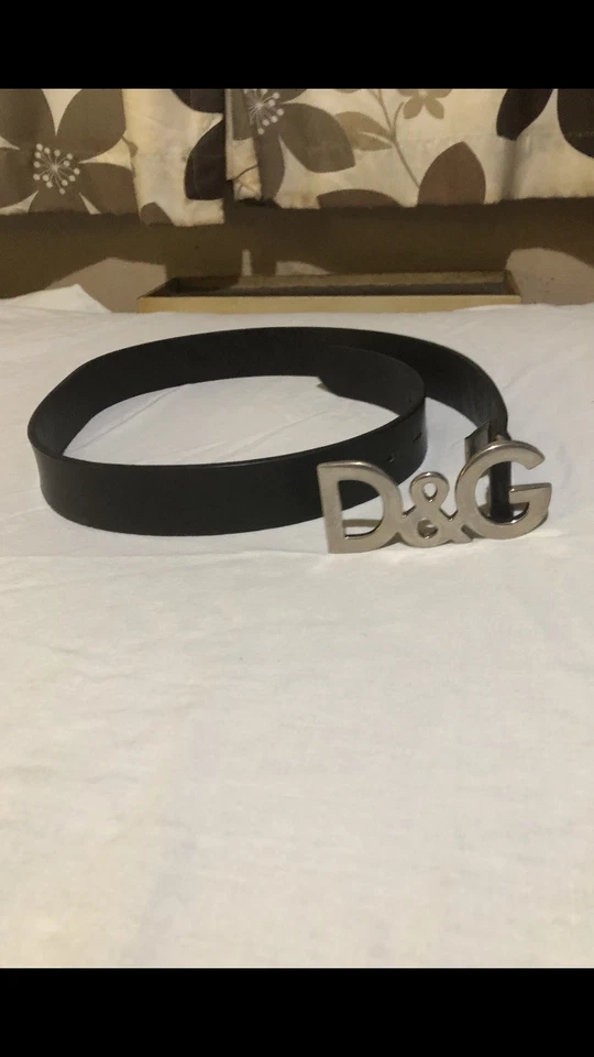 Unisex  Dolce & Gabbana Black leather Belt With silver buckle. - Image 2 of 4