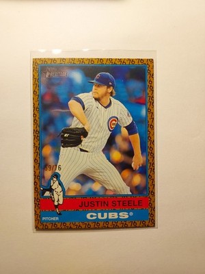 2025 Topps Heritage - High Number SP Justin Steele #403 Color of the Year /76