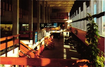 Abbotsinch Flughafen Ankunftshalle Glasgow Postkarte