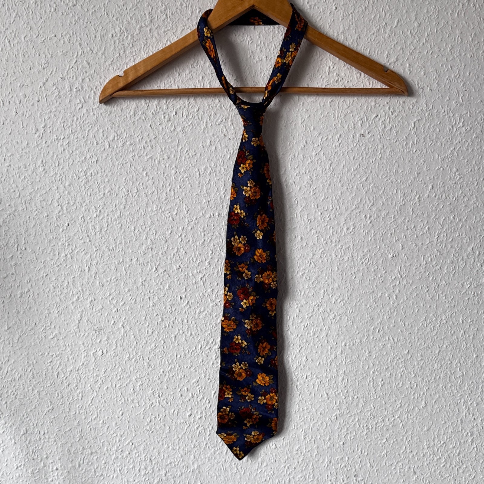 Giorgio Redaelli Vintage Navy Floral Silk Tie - Made in Italy image 3