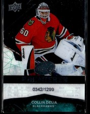 2018-19 Upper Deck Ice Collin Delia Rookie 0342/1299 Chicago Blackhawks #56