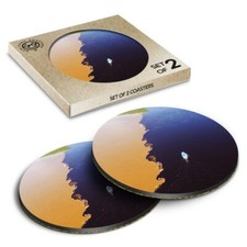 2 x Boxed Round Coasters - Water Meeting Amazon River Brazil  #2270