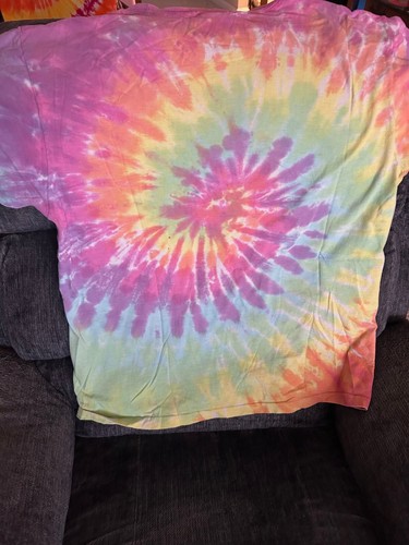 VINTAGE Grateful Dead 1990'S TOUR Liquid Blue TIE-DYE SHIRT Large EXC- 1-sided - Picture 5 of 5