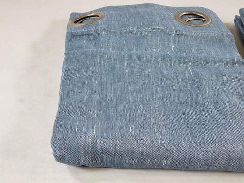 Set Of 2 PrimeBeau Blackout Energy Saving Curtain Panels 52"W x 96”L Teal Blue - Picture 3 of 5