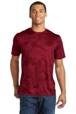 Sport-Tek Mens Dry Fit Camo Moisture Wicking Performance Workout T-Shirt M-ST370