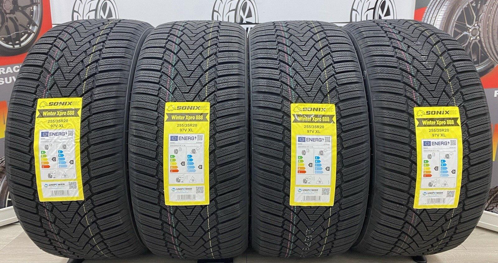4 X 255 35 20 SONIX WINTER 97V XL 255/35R20 AMAZING BRAND NEW M+S TYRES ❄️