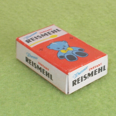 Alte Pappschachtel Wurzener Reismehl Kaufmannsladen Puppenküche SCHAUPACKUNG