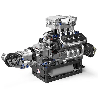 Mould King 10206 V8 Engine Motor Bausatz Klemmbausteine Spielzeug That Runs