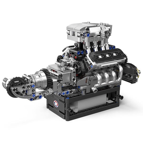 Mould King 10206 V8 Engine Motor Bausatz Klemmbausteine Spielzeug That Runs-image