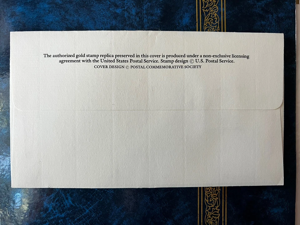 UNITED WE STAND FLAG STAMP 22k GOLD REPLICA OCT 24 2001 FDC 9/11/2001 *Sealed* - Image 2 of 2