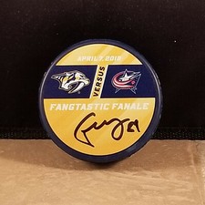FREDDY GAUDREAU #89 SIGNED AUTOGRAPH SEASON FINALE PUCK PREDATORS MINNESOTA WILD