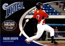 2012 Norfolk Tides Choice #23 Caleb Joseph Franklin Tennessee TN Baseball Card