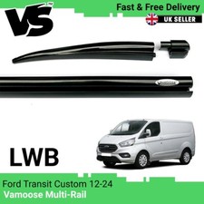 FOR LWB FORD TRANSIT CUSTOM MK1 VAMOOSE CAMPER MULTI AWNING RAIL C-TRACK BLACK