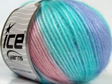 Ice Yarns Picasso Yarn Turquoise Lilac Pink soft 68989