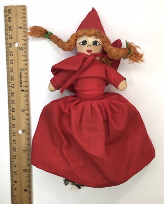 Vintage Dippity Flip Topsy Turvy Doll Red Riding Hood Grandma Wolf