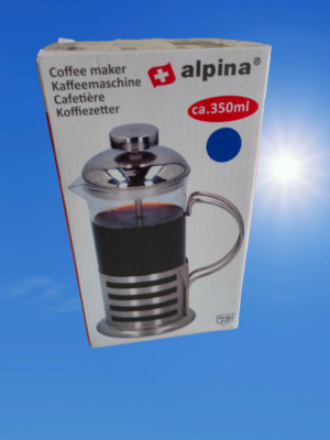**ALPINA** Coffee Maker Kaffeemaschine Espressokocher ca. 350ml Edelstahl/Glass 