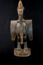 Arte Africano - Antico Hornbill Kalao Senoufo Senufo Bucero Su Base - 39 CMS