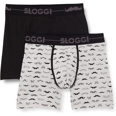 2er Pack Sloggi Go Movember Herren Boxershorts Slips Gr. L Baumwolle