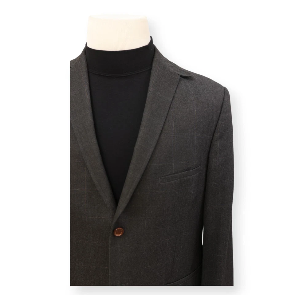 HAGGAR 1926 ORIGINALS мужской серый оконное стекло спортивное пальто костюм куртка blazer 44 R - Изображение 3 из 4