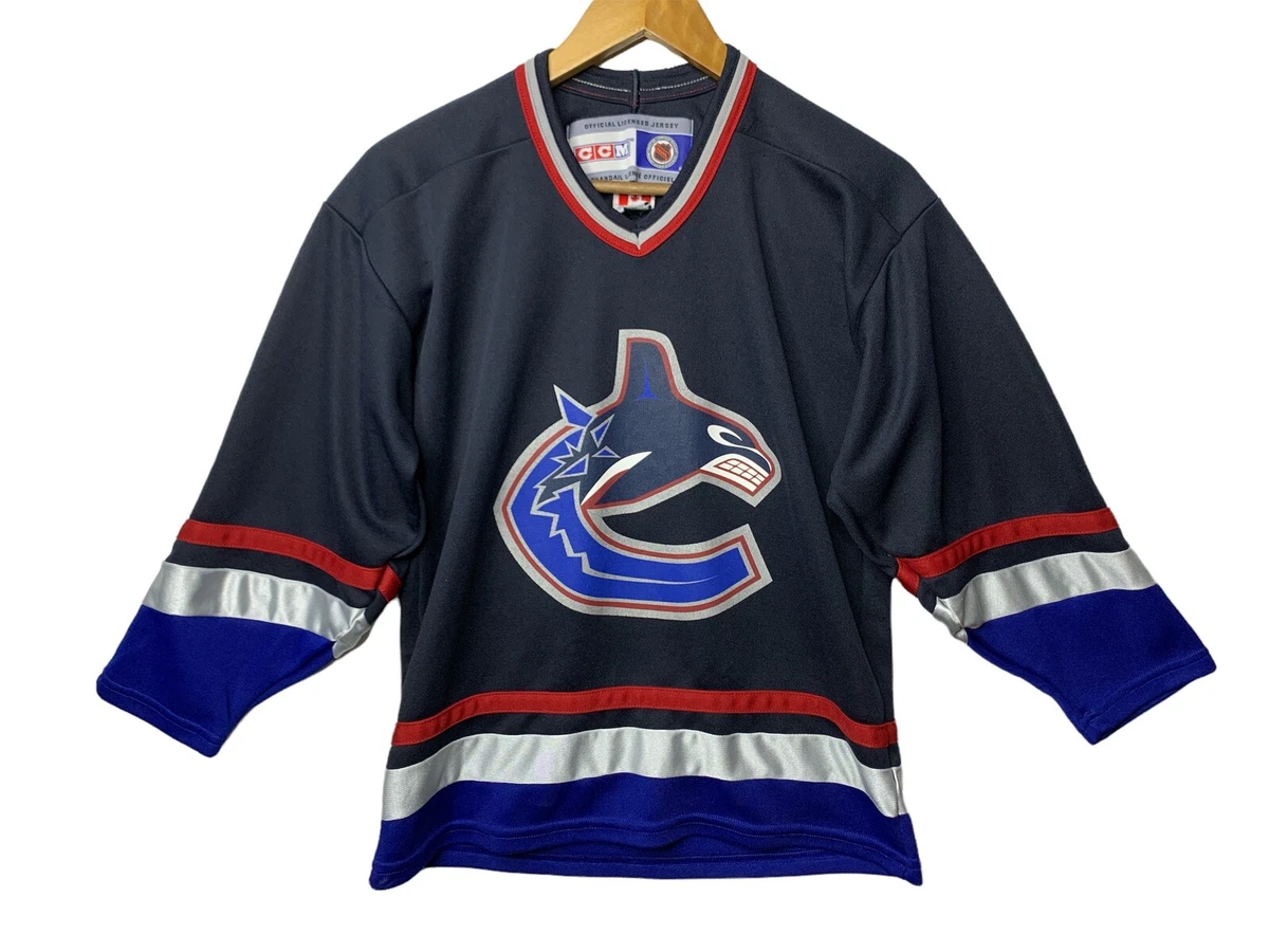 CCM NHL Boys Vancouver Canucks Hockey Jersey Size L/XL eBay