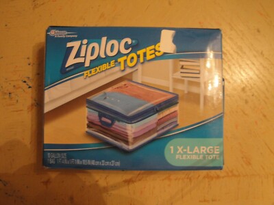 Ziploc X-Large Flexible Storage Tote 10 Gallon Clear Plastic #J8