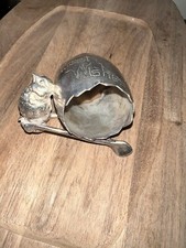 Antique Victorian  BEST WISHES Napkin Ring Derby Silver Co. 335 Bird & Wishbone