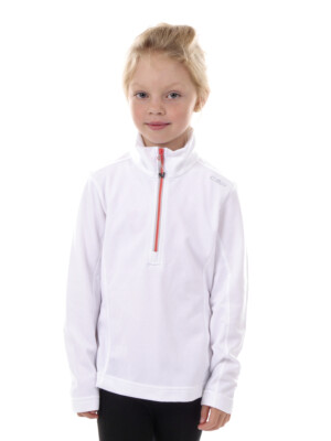 CMP Sweatoberteil Kragenshirt Freizeitshirt weiß GridTech Stretch