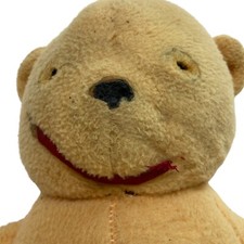 Vintage Disney Winnie the Pooh Bear Teddy Plush Stuffed Animal 12" Worn No Eyes