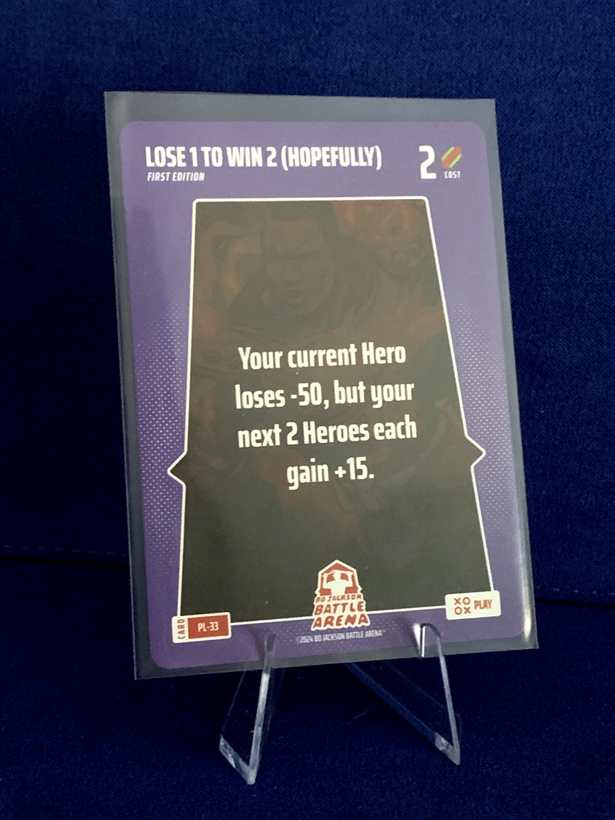 Bo Jackson Battle Arena Alpha Series Purple Play Cards PL-33 Lose 1 to Win 2