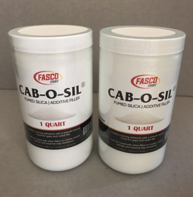 2-Pack FASCO Epoxies CAB-O-SIL Fumed Silica / Additive Filler NEW 1 Quart Tubs
