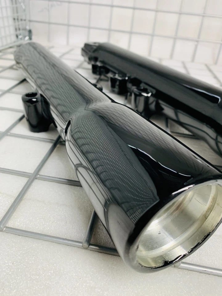 Deslizadores de patas de horquilla Harley Heritage 2000-06fatboy 45918-00 negro brillante intercambio Foto 4 de 4