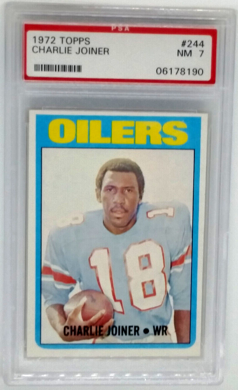 1972 Topps #244 Charlie Joiner Card - Graded PSA 7 NM