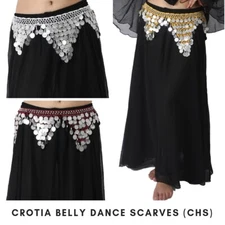 Women Tribal Belly Dance Hip Scarf Triangle Shape Silver Coin Wholesale Mix Lot