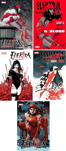 (2022) ELEKTRA BLACK WHITE & BLOOD #1 2 3 4 COMPLETE SET! + #100! 1-4!