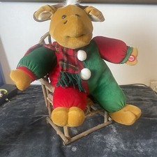 Holiday Moose Animal Plush Sings Grandma Got Run Over By A Reindeer Tested