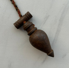 Vintage Rare Miniature Iron Plumb Bob Masonry Carpenter Leveling Tool