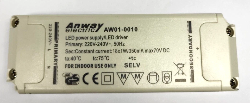Paulmann Controlador de repuesto para AW01-0010 LED Transformador Fuente de alimentación Transformador N60