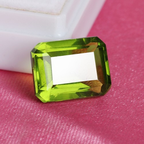 Emerald Cut Green Amethyst Loose Gemstone 14 Ct For Necklace AB-668 - Picture 5 of 5