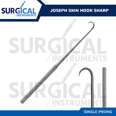Joseph Skin Hook Single Sharp Prong 6.25'' Retractor Surgical Instrument German G