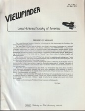 Viewfinder Journal Leica Historical Society of America Jan - Mar 1978 IR KL4003