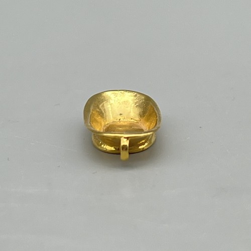 EUGENE KUPJACK Artisan GOLD PLATED Centerpiece Bowl 1:12 MINIATURE DOLLHOUSE VTG - Picture 5 of 17