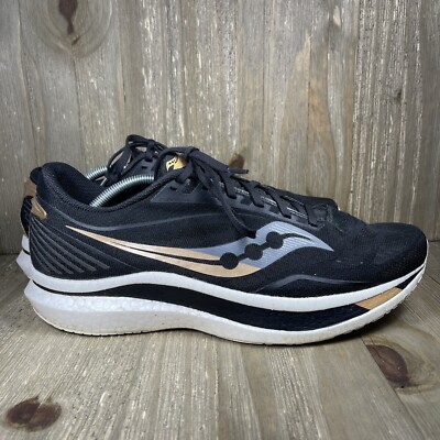 Mens 12.5 Saucony Endorphin Speed Black/Gold Running Shoes  display picture 2