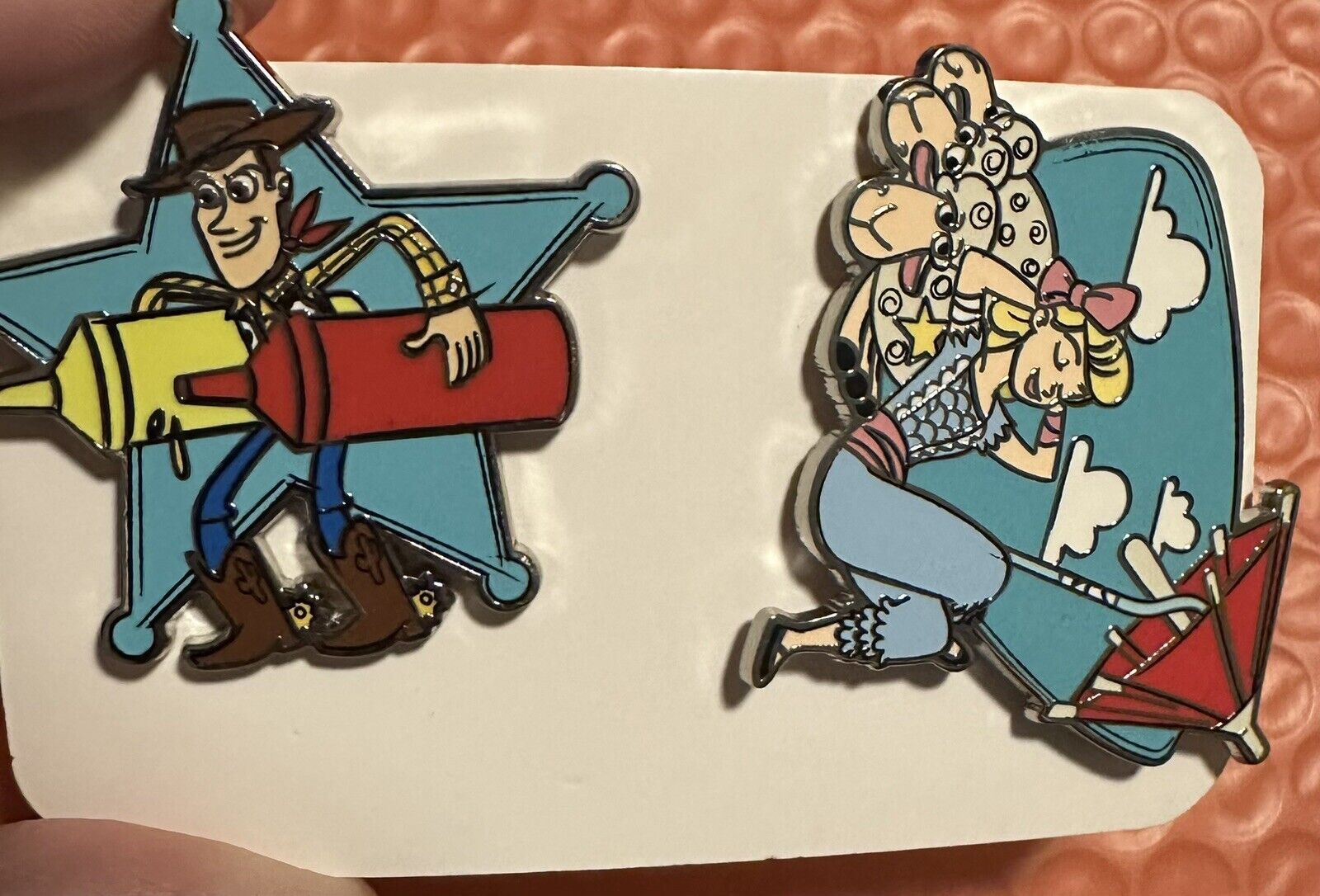 Disney Pins Woody And Bo Peep Set